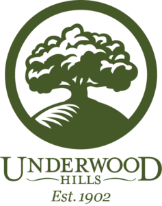 Underwood Hills Logo, Established 1902