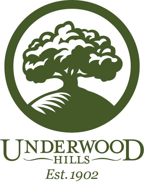 Underwood Hills Logo, Established 1902